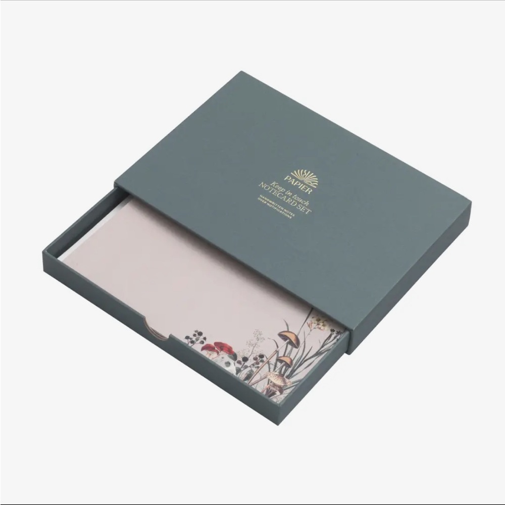 PAPIER STATIONARY NOTECARD SET WITH BOX - 12 PACK